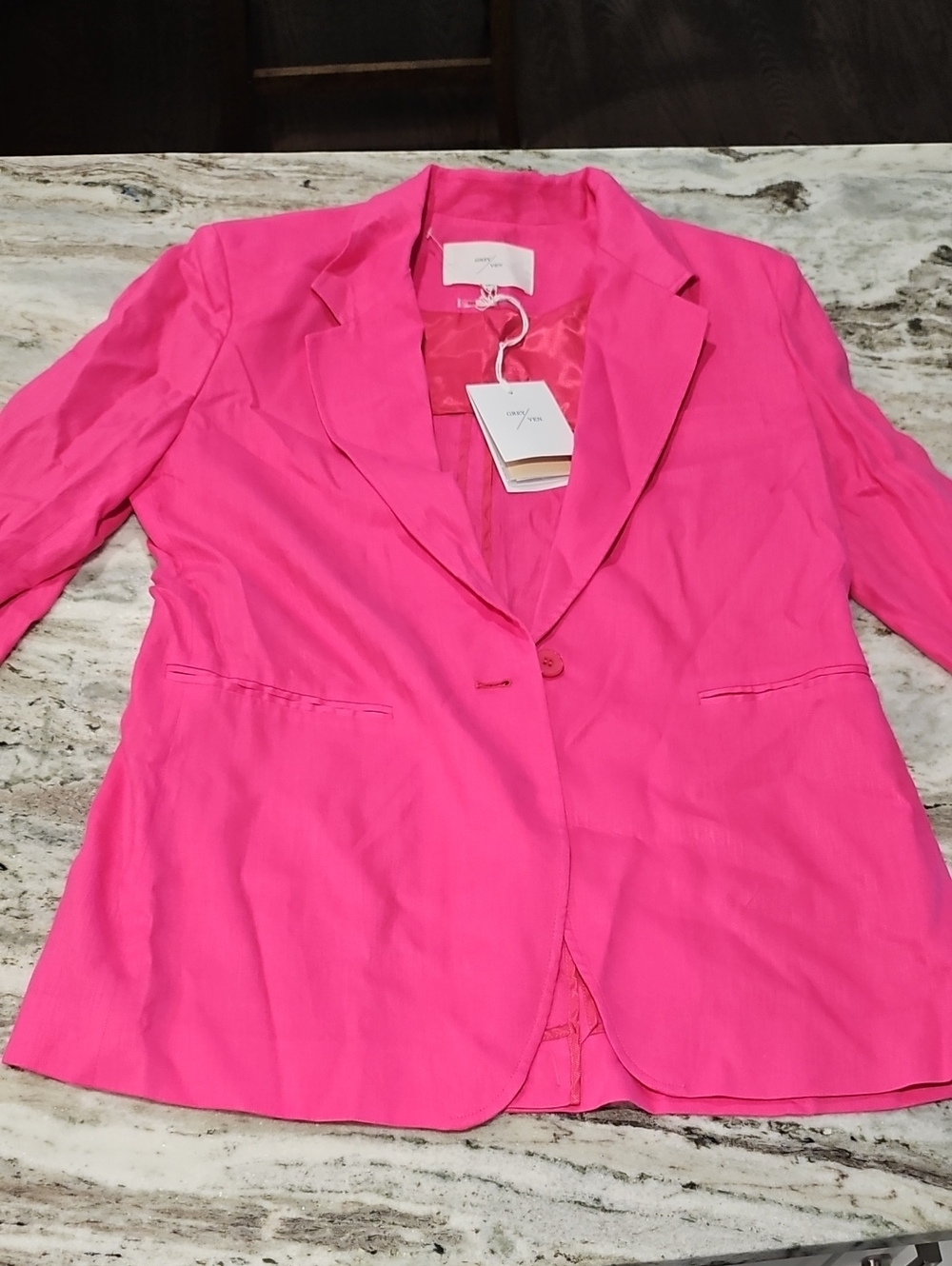 Women’s Pink Single-Button Blazer